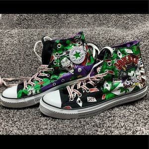 💜❤️🖤 Joker and Harley Quinn Converse High Tops